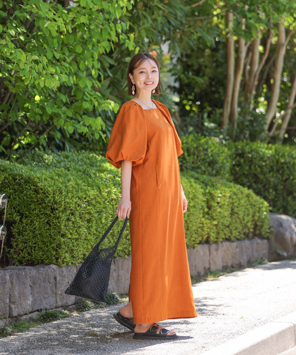 【MARIEコラボ】ラウンドパフロングワンピース