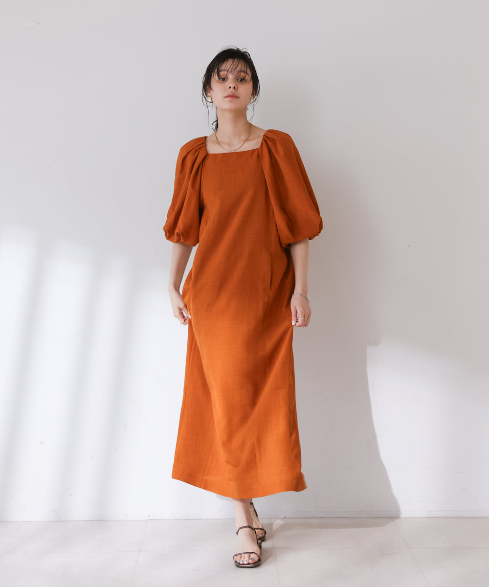 【MARIEコラボ】ラウンドパフロングワンピース