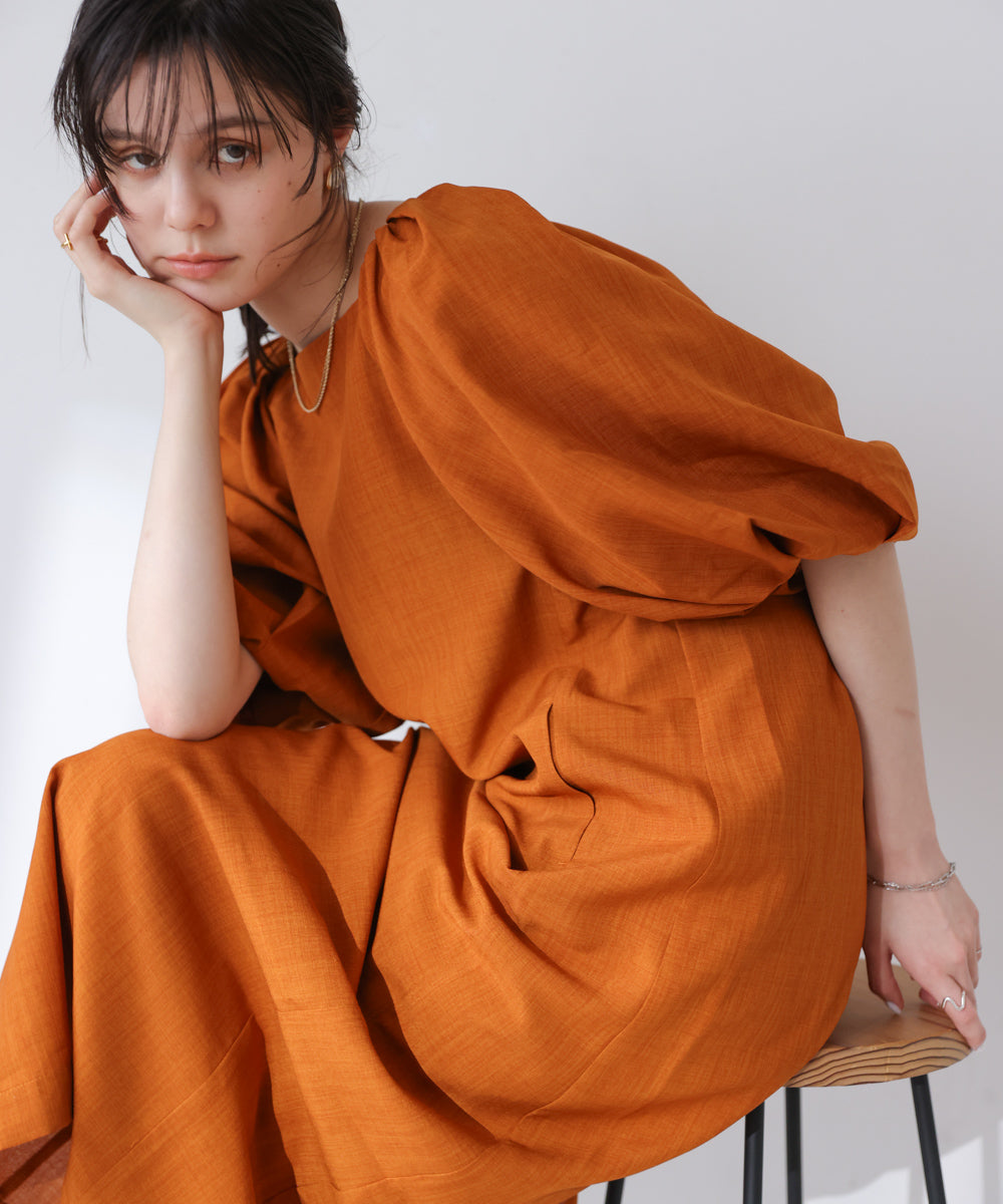 【MARIEコラボ】ラウンドパフロングワンピース