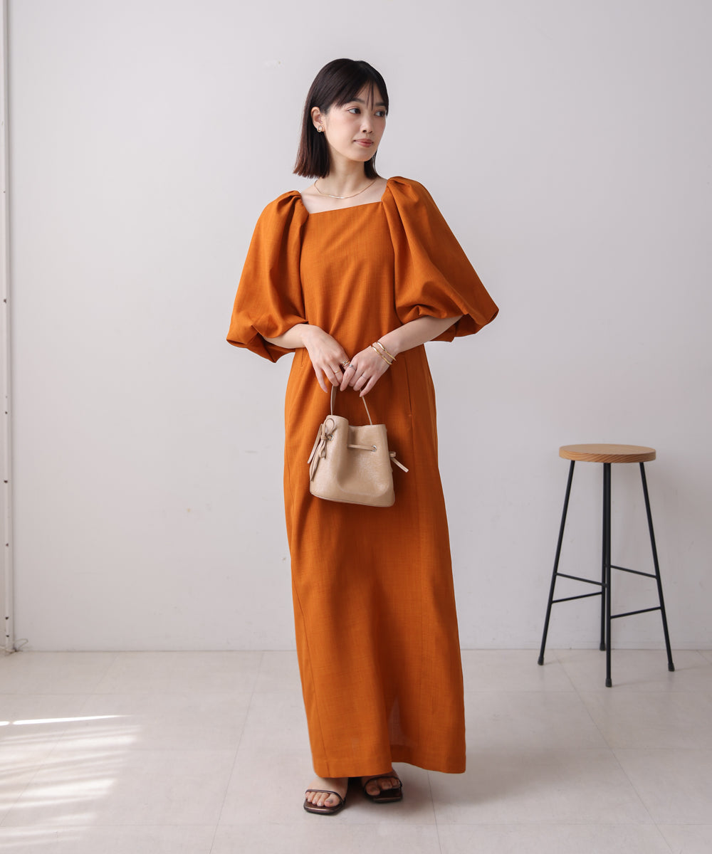 【MARIEコラボ】ラウンドパフロングワンピース