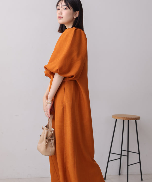 【MARIEコラボ】ラウンドパフロングワンピース