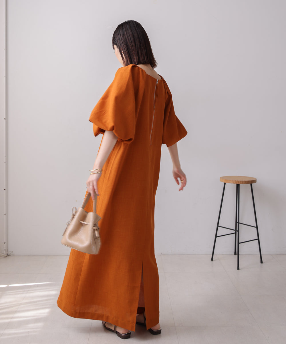 【MARIEコラボ】ラウンドパフロングワンピース