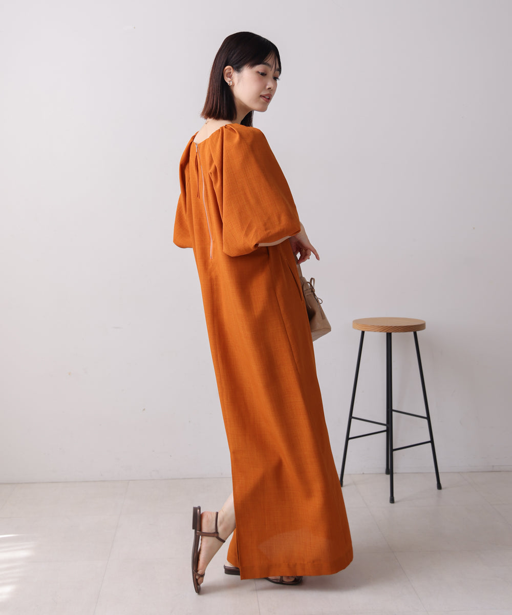 【MARIEコラボ】ラウンドパフロングワンピース