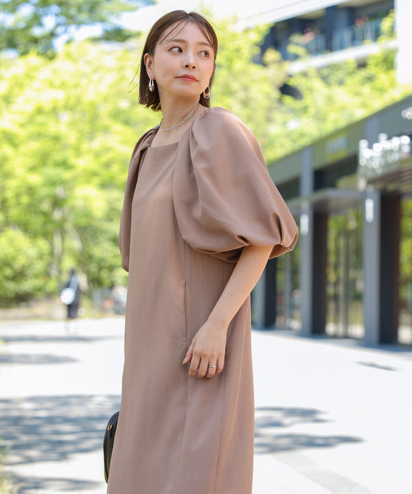 【MARIEコラボ】ラウンドパフロングワンピース