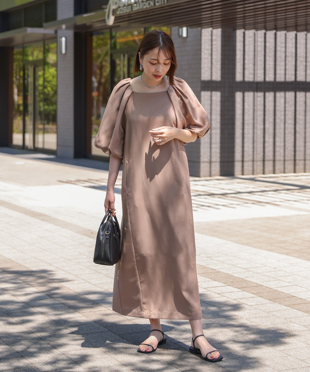 【MARIEコラボ】ラウンドパフロングワンピース