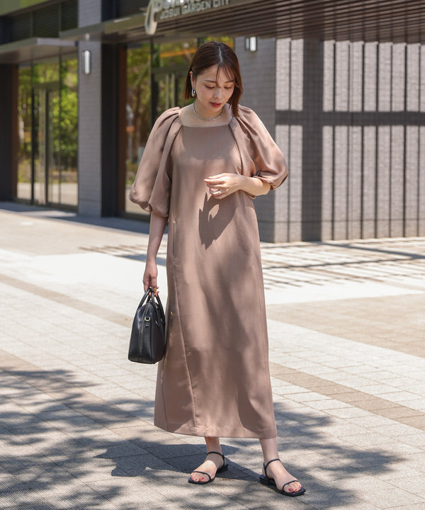 【MARIEコラボ】ラウンドパフロングワンピース