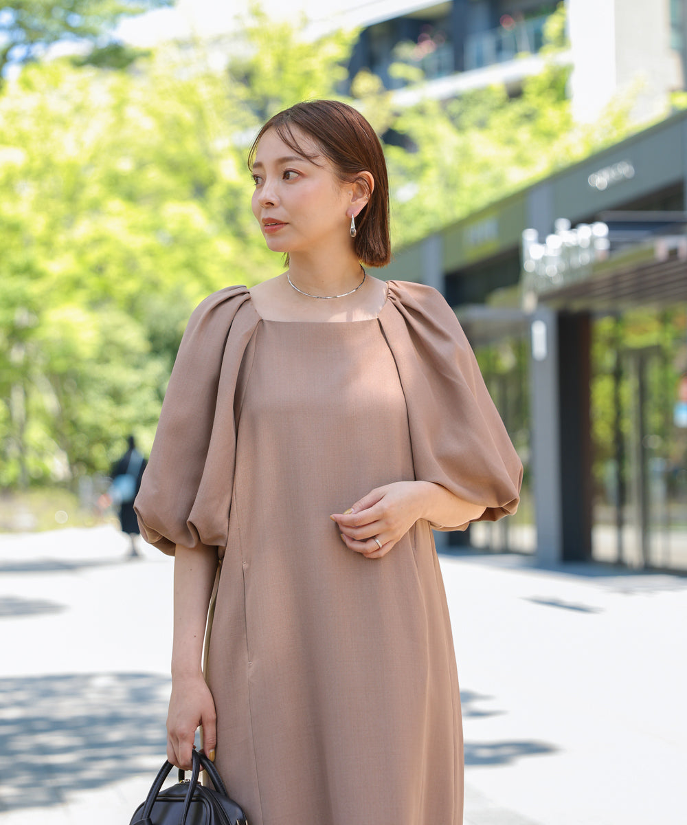 【MARIEコラボ】ラウンドパフロングワンピース