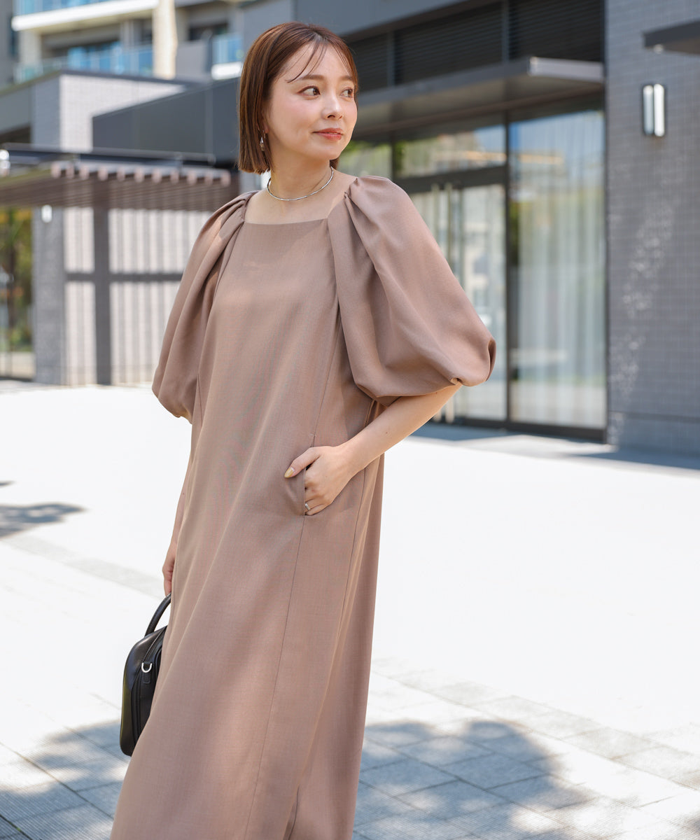 【MARIEコラボ】ラウンドパフロングワンピース