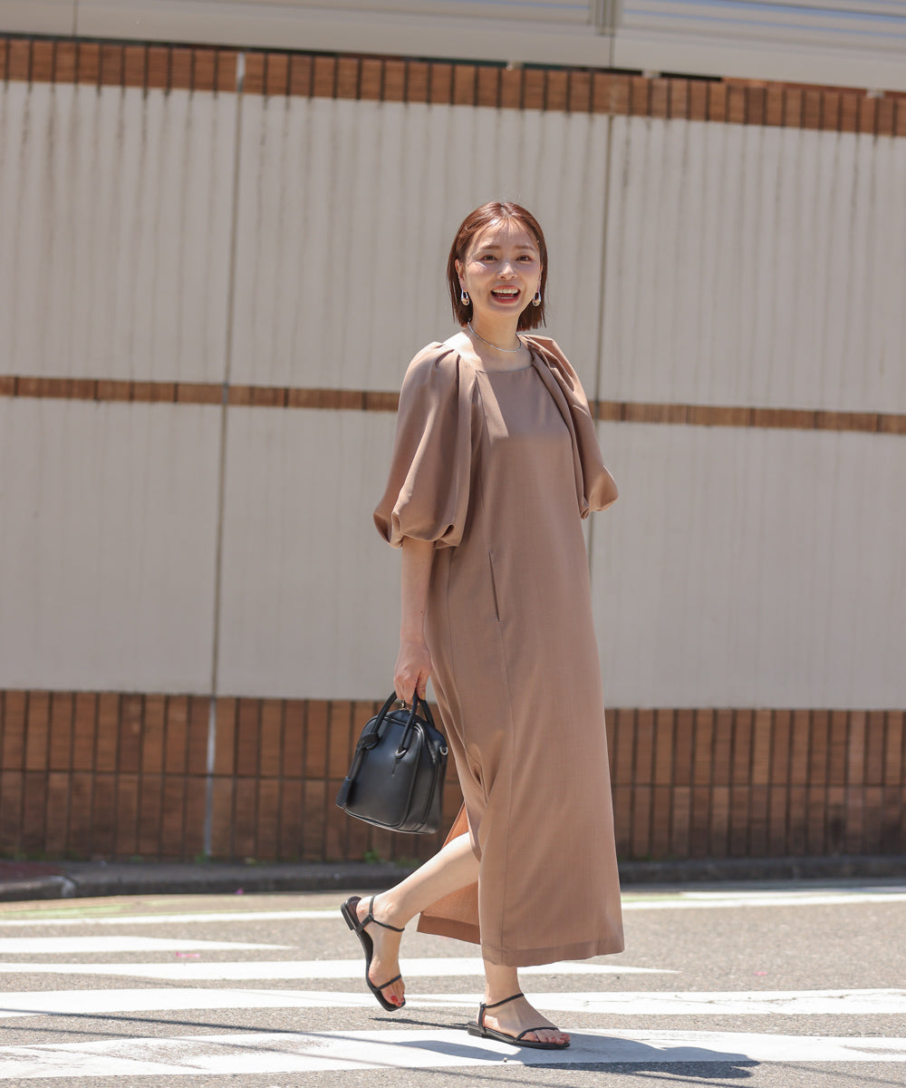 【MARIEコラボ】ラウンドパフロングワンピース