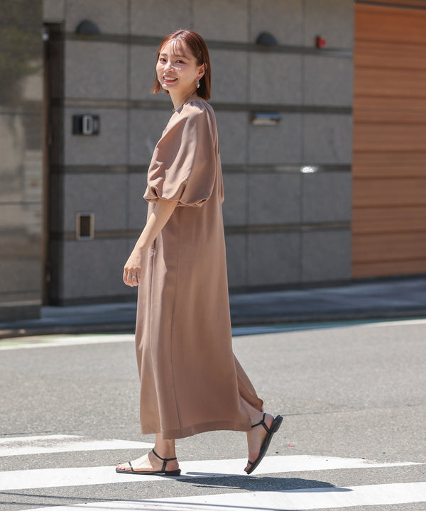 【MARIEコラボ】ラウンドパフロングワンピース
