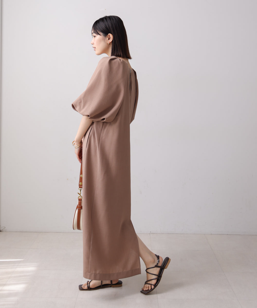 【MARIEコラボ】ラウンドパフロングワンピース