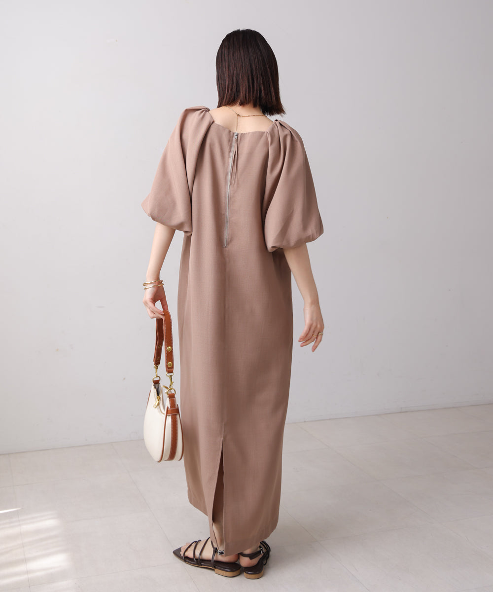 【MARIEコラボ】ラウンドパフロングワンピース