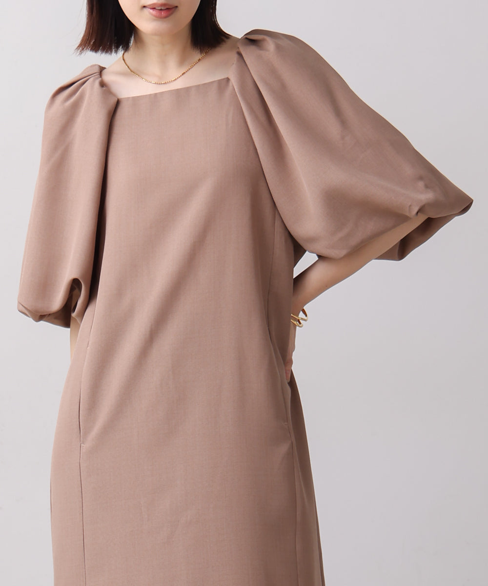 【MARIEコラボ】ラウンドパフロングワンピース