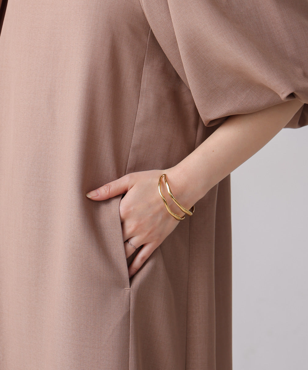 【MARIEコラボ】ラウンドパフロングワンピース