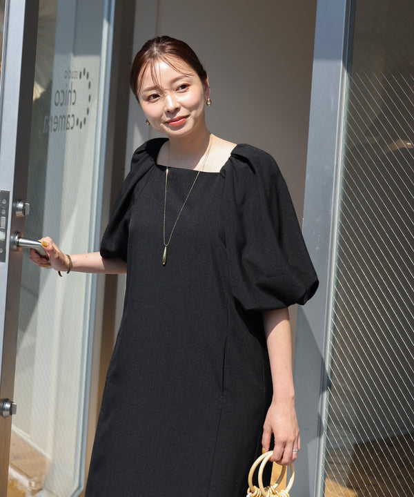 【MARIEコラボ】ラウンドパフロングワンピース