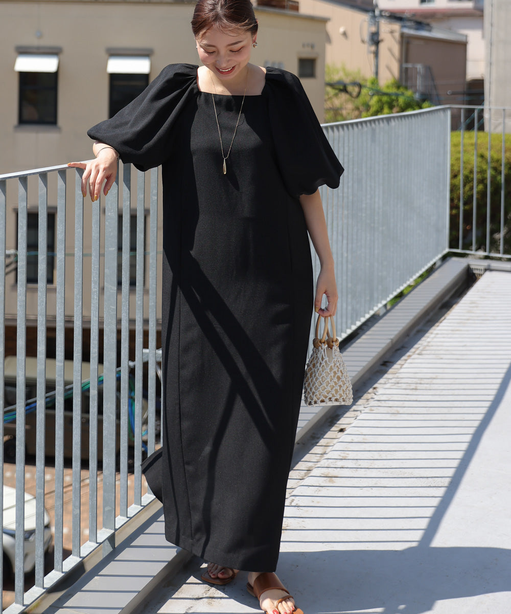 【MARIEコラボ】ラウンドパフロングワンピース