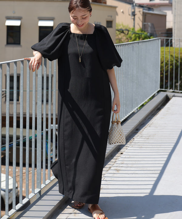 【MARIEコラボ】ラウンドパフロングワンピース