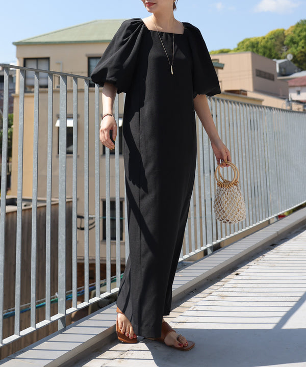 【MARIEコラボ】ラウンドパフロングワンピース