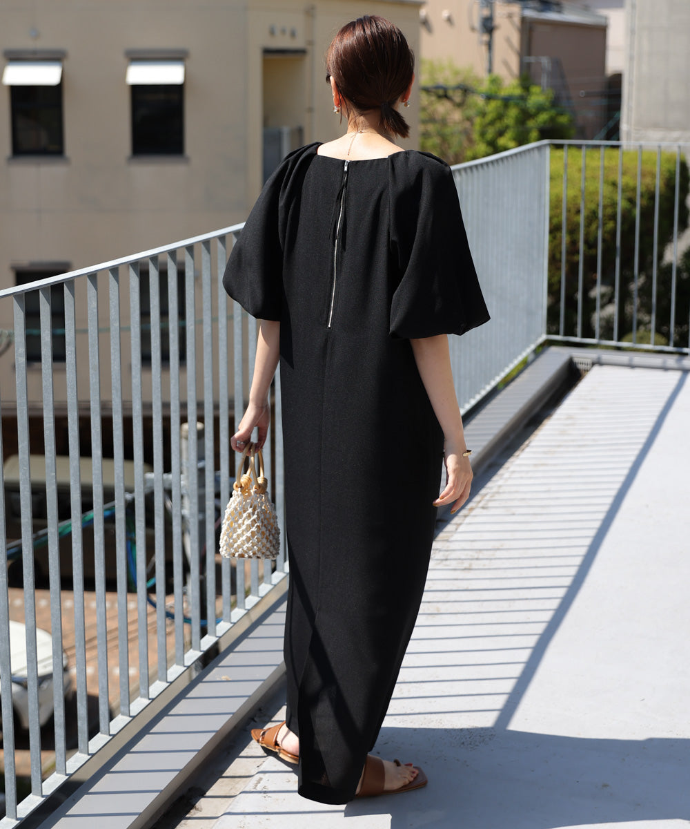 【MARIEコラボ】ラウンドパフロングワンピース