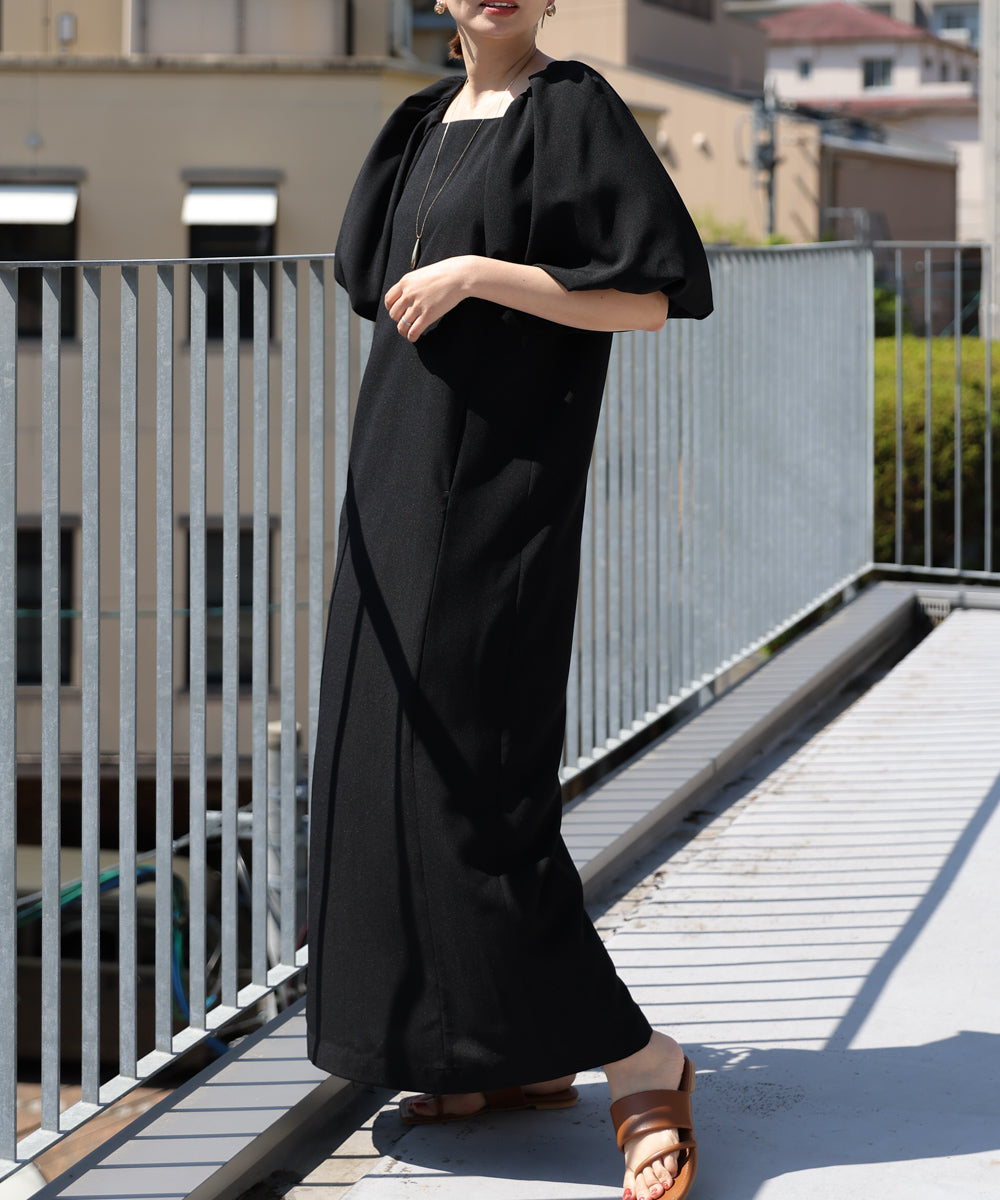 【MARIEコラボ】ラウンドパフロングワンピース