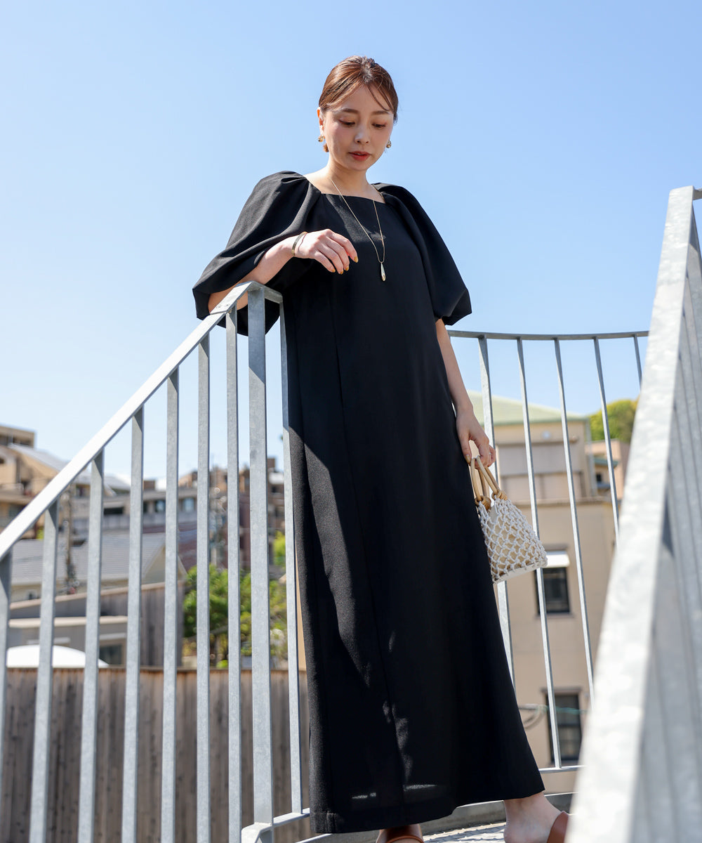 【MARIEコラボ】ラウンドパフロングワンピース