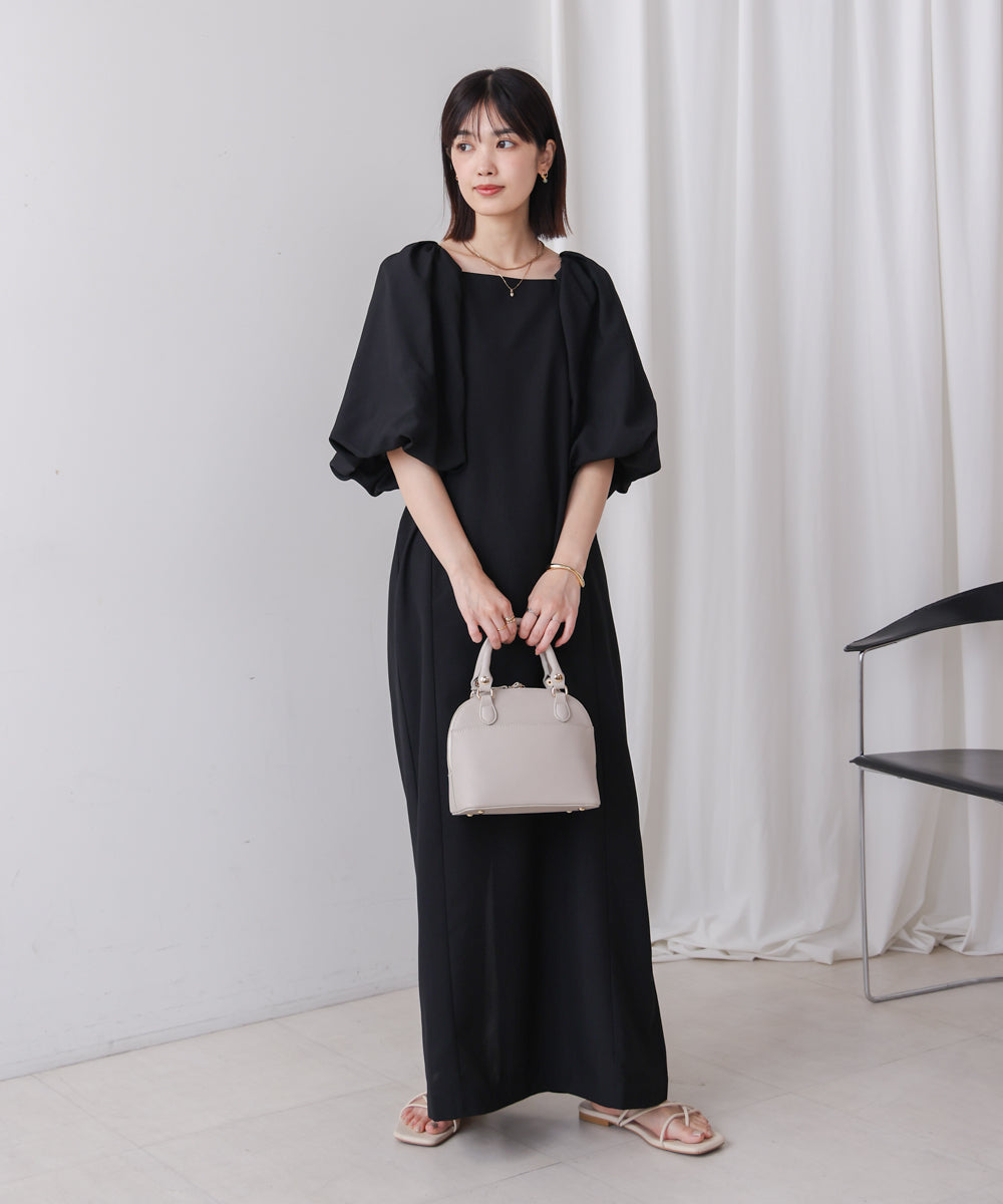 【MARIEコラボ】ラウンドパフロングワンピース