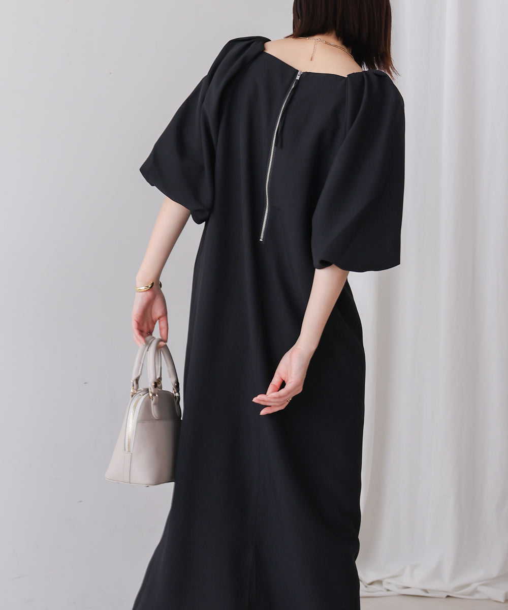 【MARIEコラボ】ラウンドパフロングワンピース