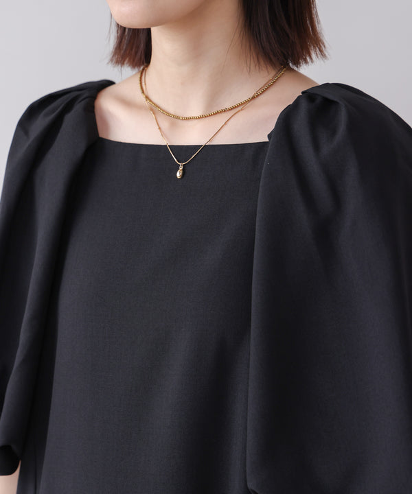 【MARIEコラボ】ラウンドパフロングワンピース