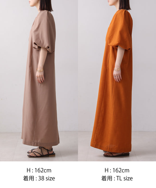 【MARIEコラボ】ラウンドパフロングワンピース