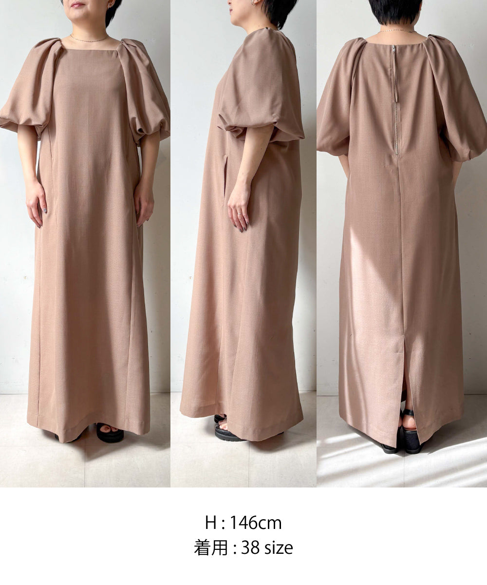 【MARIEコラボ】ラウンドパフロングワンピース