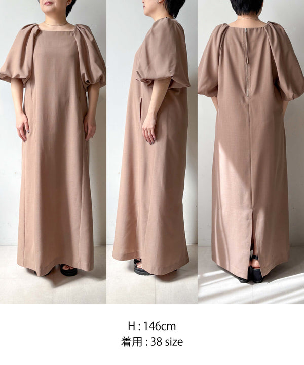 【MARIEコラボ】ラウンドパフロングワンピース