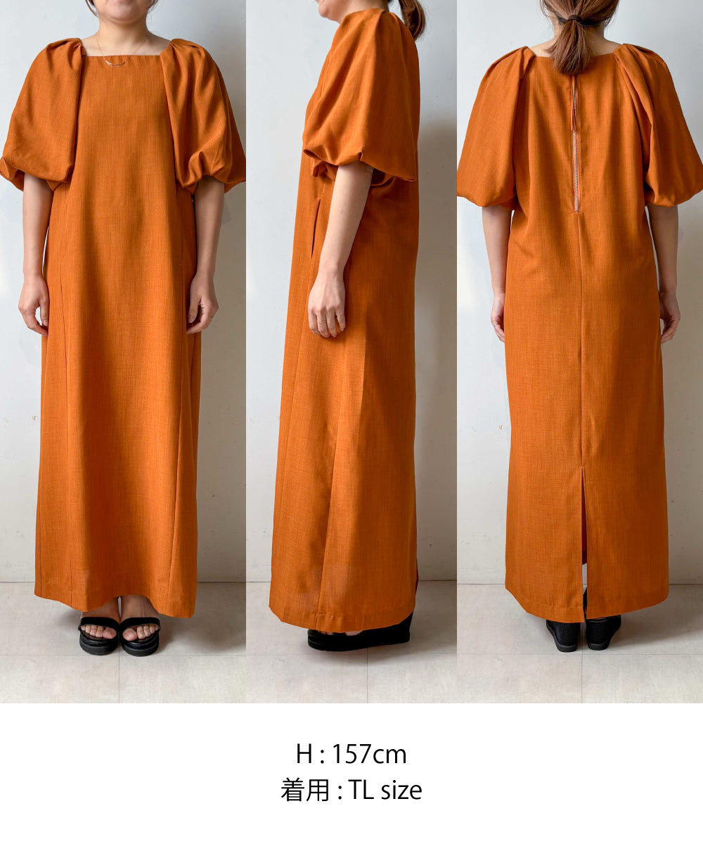 【MARIEコラボ】ラウンドパフロングワンピース