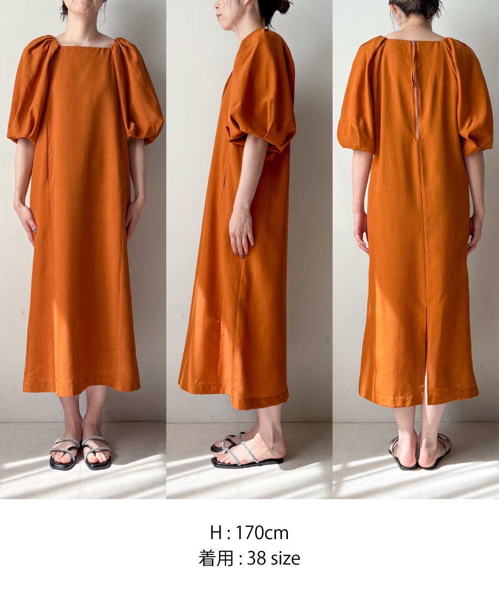 【MARIEコラボ】ラウンドパフロングワンピース