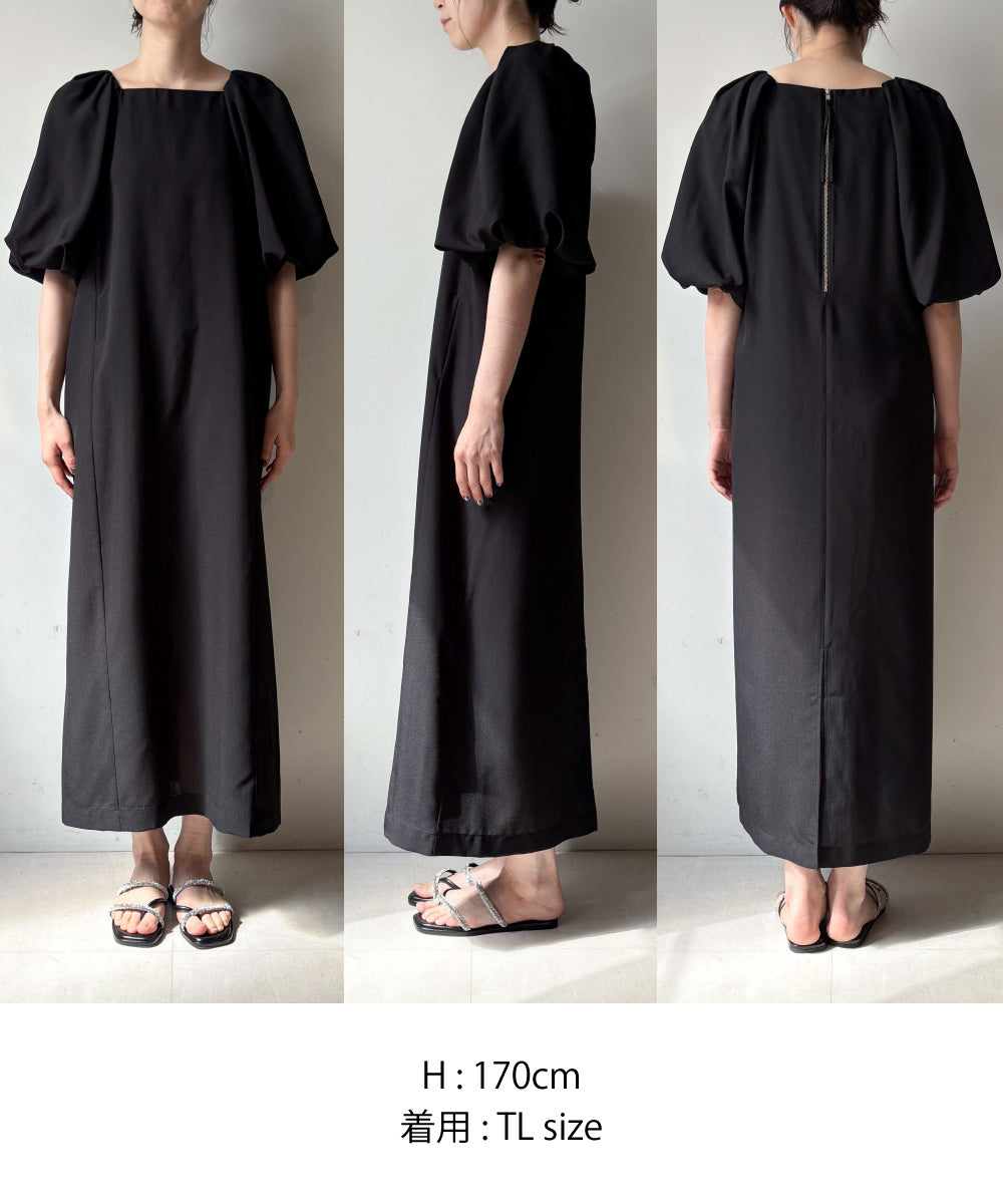 【MARIEコラボ】ラウンドパフロングワンピース