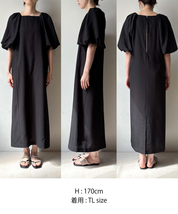 【MARIEコラボ】ラウンドパフロングワンピース