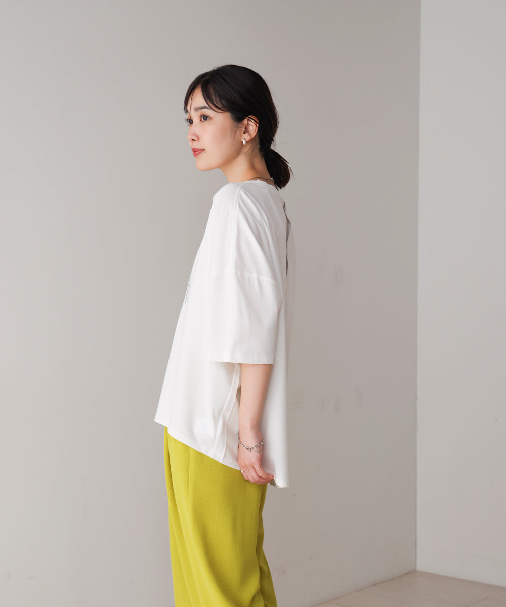 Wシルケット立体グリッターロゴT