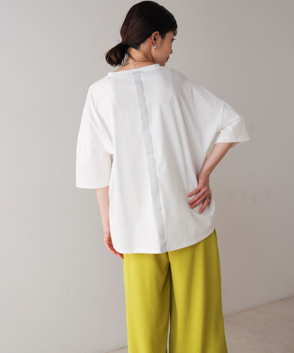 Wシルケット立体グリッターロゴT