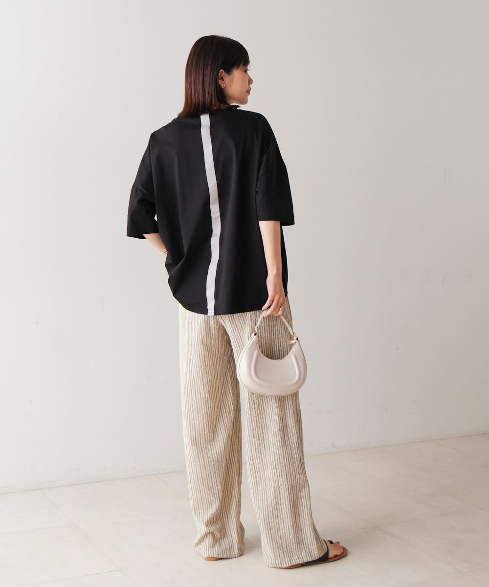 Wシルケット立体グリッターロゴT