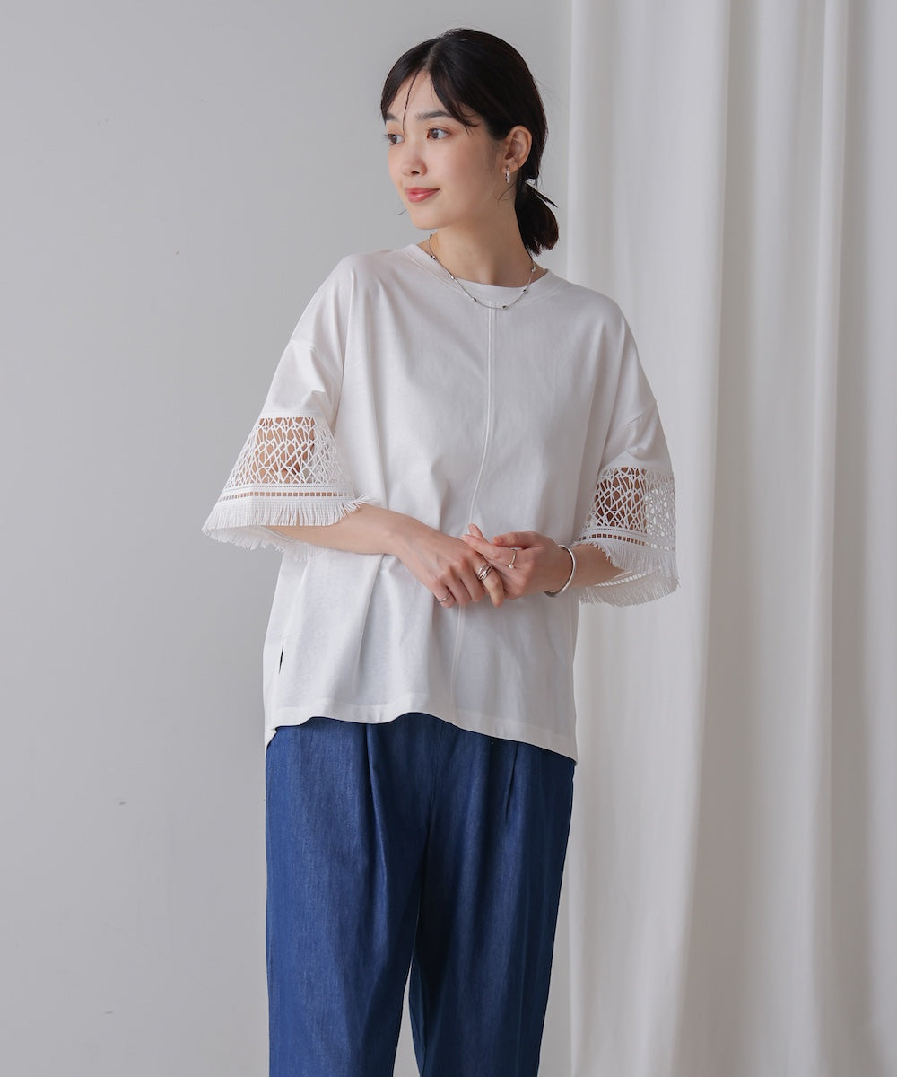 レーススリーブTシャツ