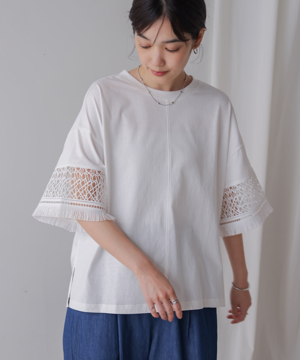 レーススリーブTシャツ
