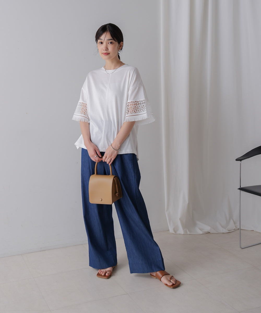 レーススリーブTシャツ