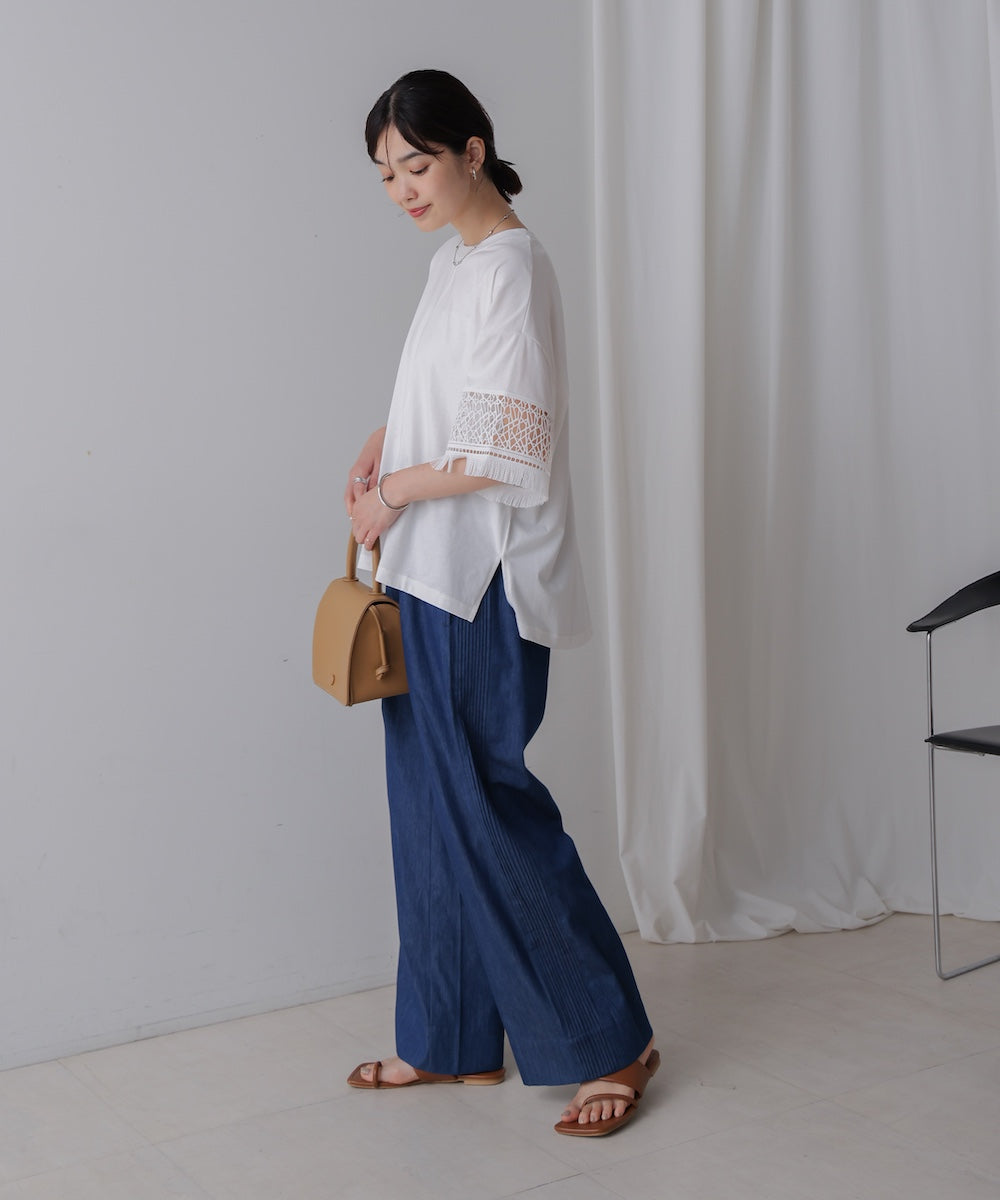 レーススリーブTシャツ