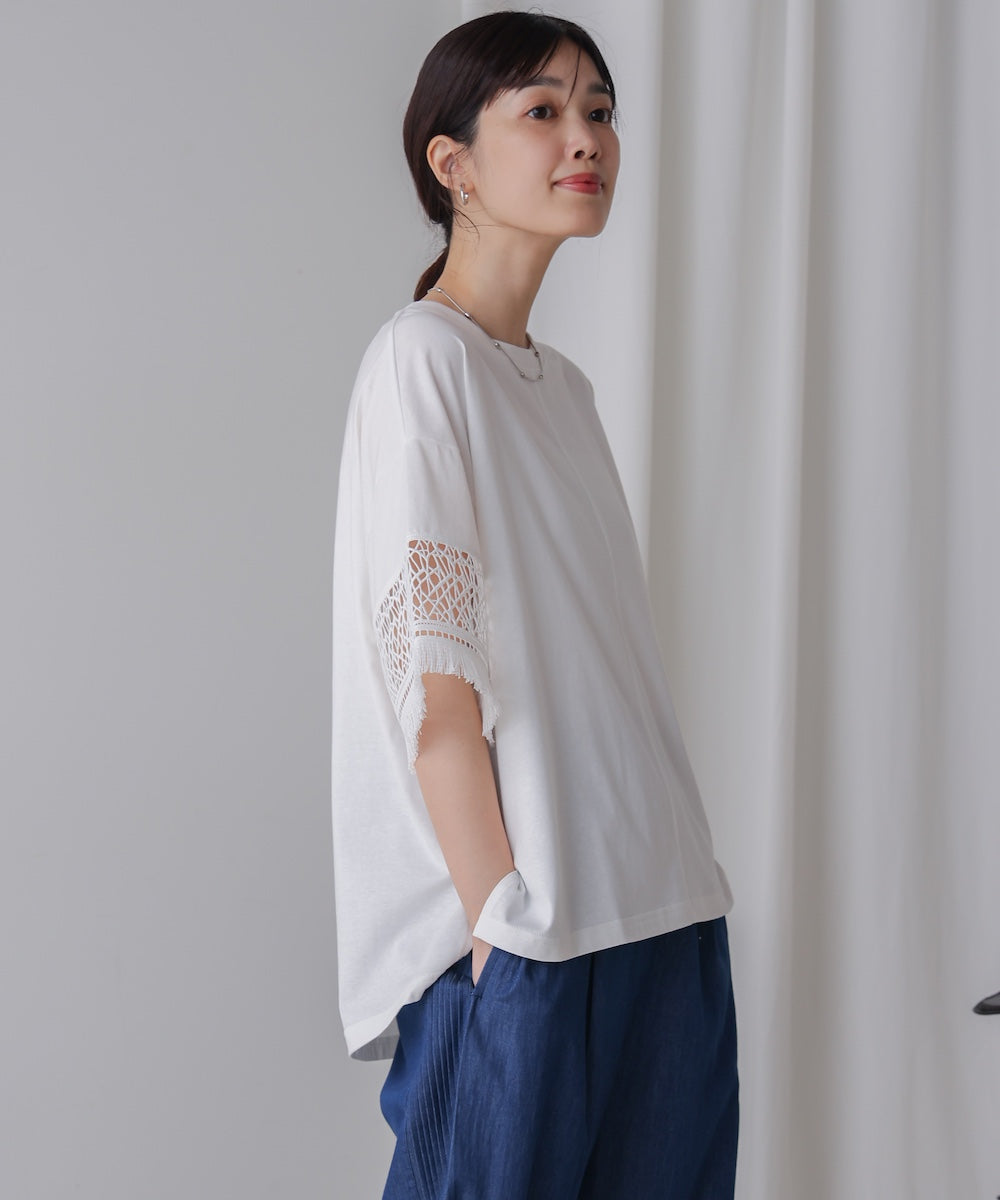 レーススリーブTシャツ