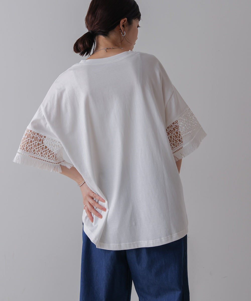 レーススリーブTシャツ