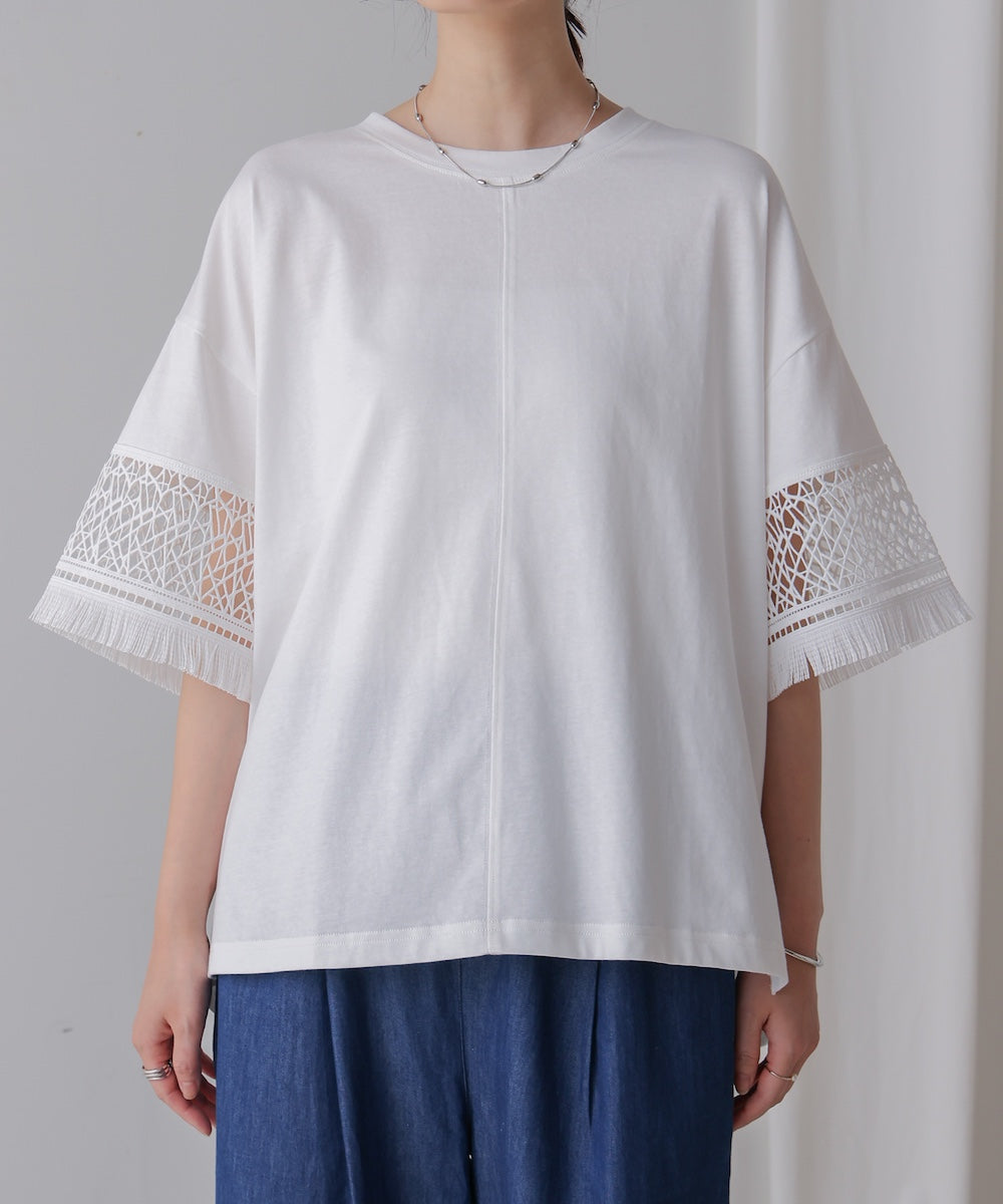 レーススリーブTシャツ