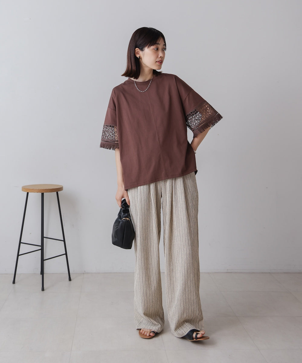 レーススリーブTシャツ