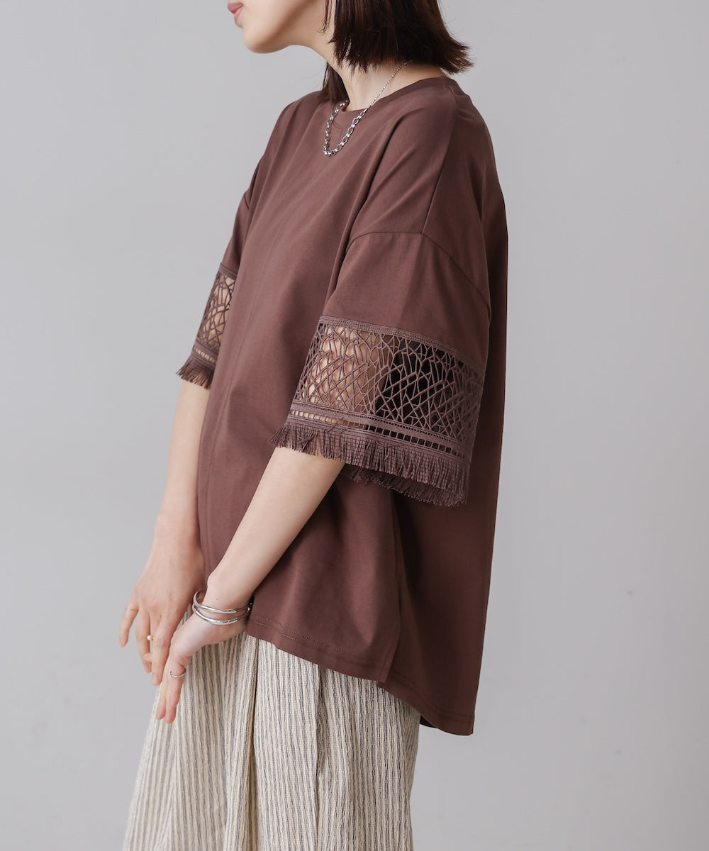 レーススリーブTシャツ