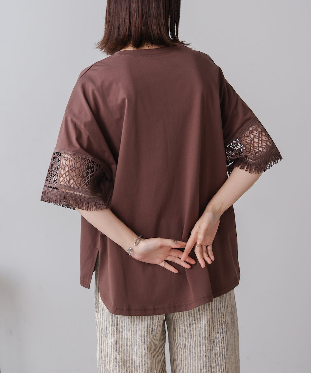 レーススリーブTシャツ