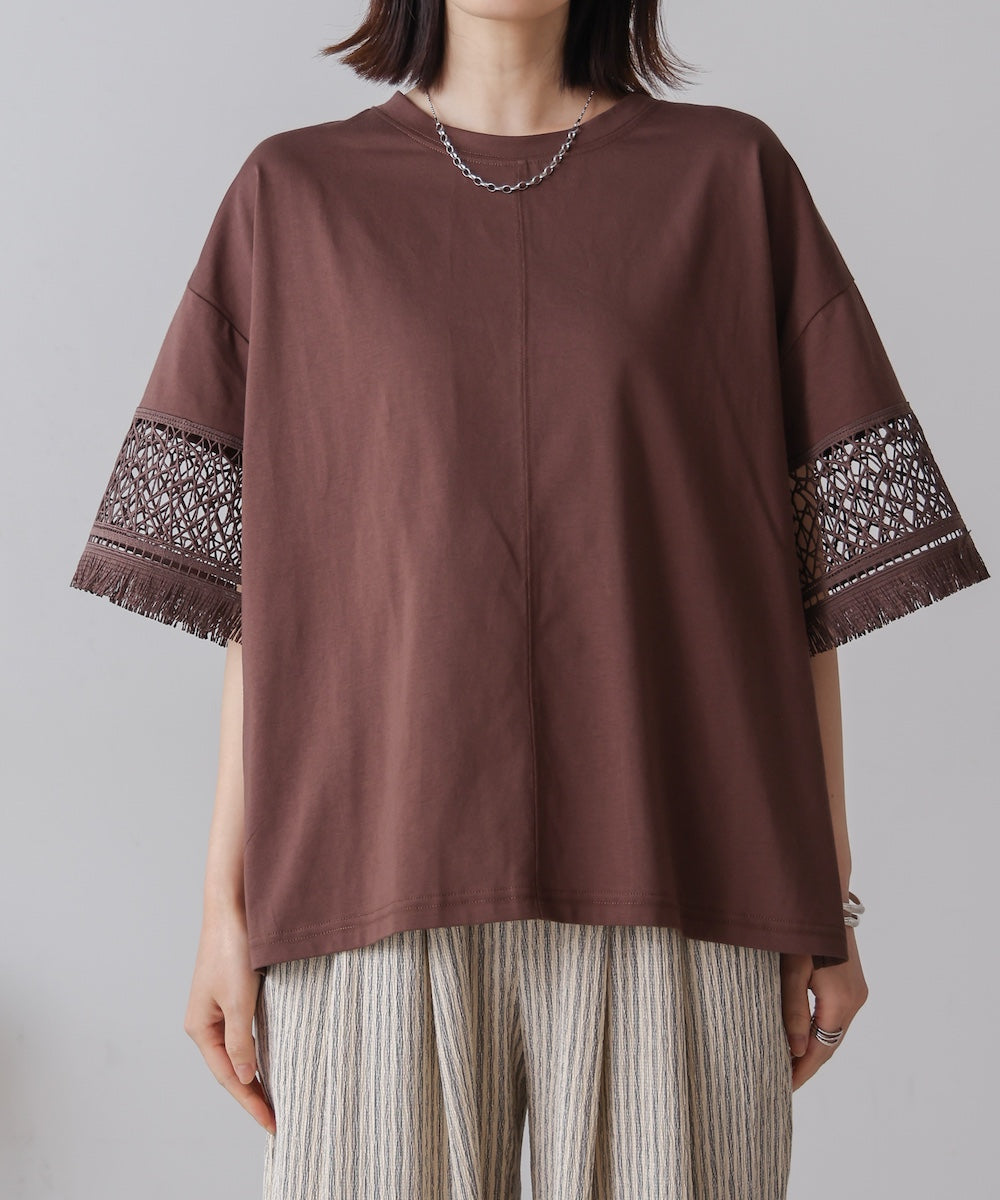 レーススリーブTシャツ