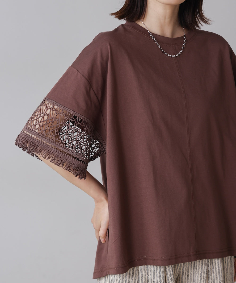 レーススリーブTシャツ